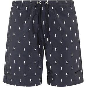 Neil Barrett, Heren, Badkleding, Blauw, Maat: L Poliester,