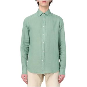 Paul & Shark, Heren, Overhemden, Groen, Maat: XL Linnen,