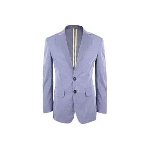 Dsquared2 Geruite Blazer Vest voor Dames , Blue , Dames , Maat: S