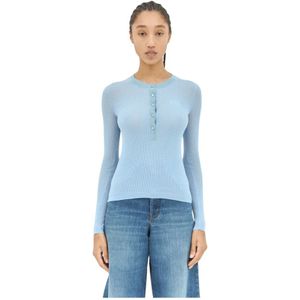 Chloé, Dames, Truien, Blauw, Maat: M Wol,