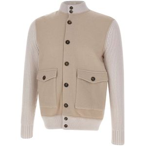 Eleventy, Heren, Truien, Beige, Maat: L Wol,