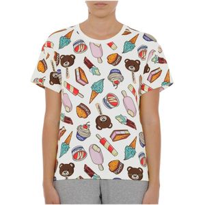 Moschino, Dames, Tops, Veelkleurig, Maat: S Katoen,