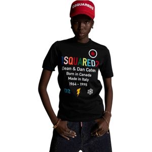 Dsquared2, Dames, Tops, Zwart, Maat: S Katoen,