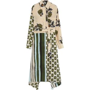 Getailleerde blousejurk van pure zijde, model 'PASSO'