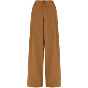 Chloé, Dames, Broeken, Bruin, Maat: S Katoen,