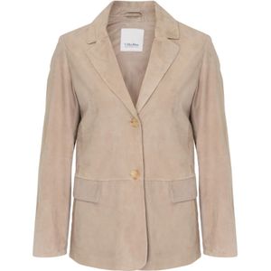 Max Mara, Dames, Jassen, Beige, Maat: S Wol,