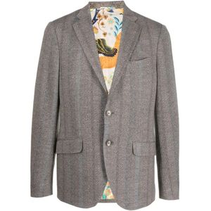 Etro, Heren, Jassen, Grijs, Maat: L Katoen,