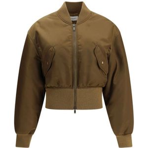 Saint Laurent, Dames, Jassen, Groen, Maat: XS Nylon,