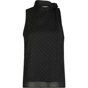 Neo Noir, Dames, Tops, Zwart, Maat: M Chiffon,
