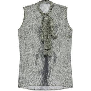 Dolce & Gabbana, Dames, Tops, Grijs, Maat: XS Zijde,