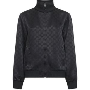 Gucci, Dames, Sweatshirts & Hoodies, Zwart, Maat: S Viscose,