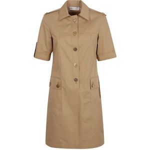 Tory Burch, Dames, Jurken, Beige, Maat: XS Katoen,