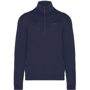 Aeronautica Militare, Heren, Sweatshirts & Hoodies, Blauw, Maat: S Katoen,