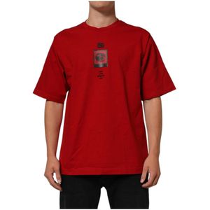 Dolce & Gabbana, Heren, Tops, Rood, Maat: M Katoen,