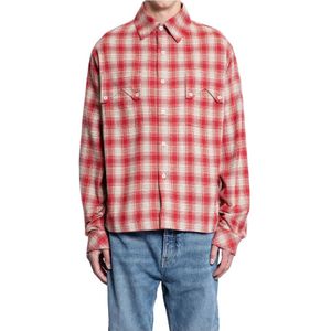 Rhude, Heren, Overhemden, Rood, Maat: L Katoen,