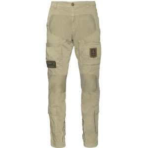Aeronautica Militare, Heren, Broeken, Beige, Maat: XL Katoen,