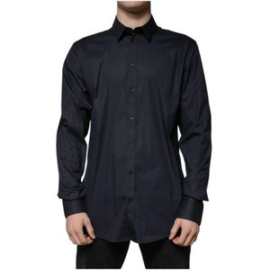 Dolce & Gabbana, Heren, Overhemden, Zwart, Maat: XS