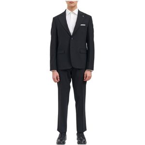 Daniele Alessandrini, Heren, Pakken, Zwart, Maat: XL Tweed,