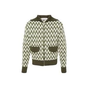 Lanvin Herringbone Sweaters , Green , Heren , Maat: M