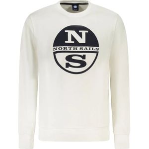 North Sails, Heren, Sweatshirts & Hoodies, Wit, Maat: S Katoen,