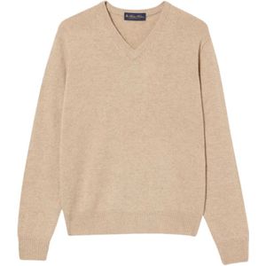 Brooks Brothers, Heren, Truien, Beige, Maat: S Wol,