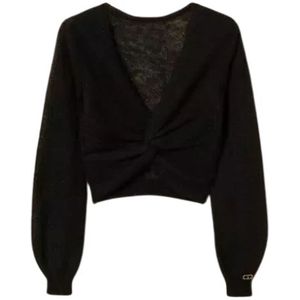 Twinset, Dames, Truien, Zwart, Maat: S Wol,