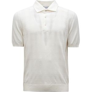 Lardini, Heren, Tops, Wit, Maat: M Katoen,