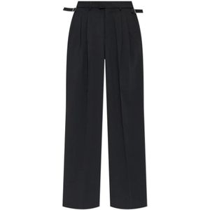 Ami Paris, Dames, Broeken, Zwart, Maat: XS Wol,