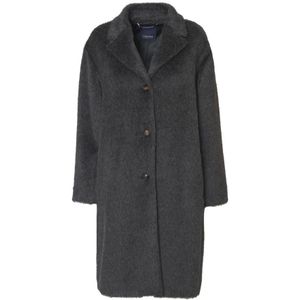 Max Mara, Dames, Mantels, Grijs, Maat: M Wol,