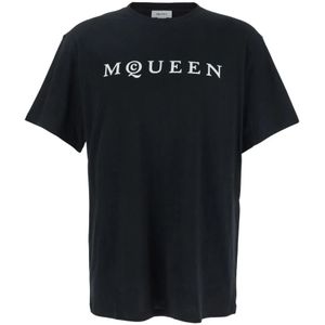 Alexander McQueen, Heren, Tops, Zwart, Maat: S Katoen,