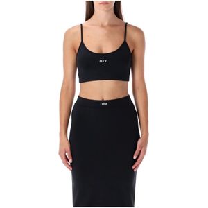 Off White, Dames, Tops, Zwart, Maat: M
