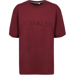 Sunnei, Dames, Tops, Rood, Maat: S Katoen,