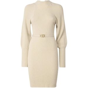 Twinset, Dames, Jurken, Wit, Maat: L Viscose,