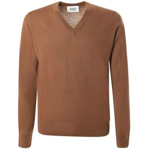 Alpha Studio, Heren, Truien, Bruin, Maat: L Wol,