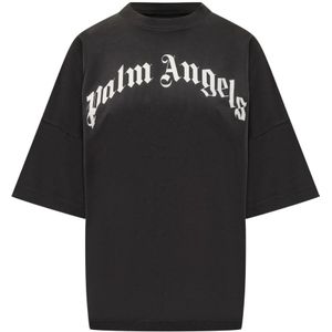 Palm Angels, Dames, Tops, Zwart, Maat: XS
