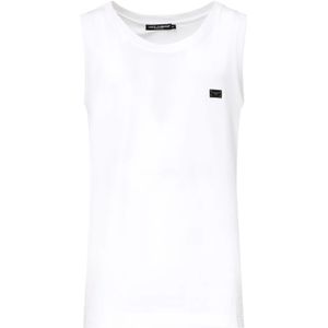 Dolce & Gabbana, Heren, Tops, Wit, Maat: S Katoen,