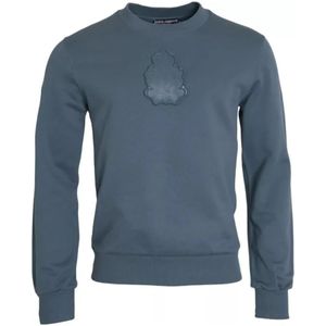 Dolce & Gabbana, Heren, Sweatshirts & Hoodies, Blauw, Maat: XS Katoen,