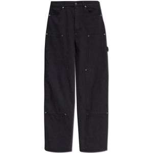 Zadig & Voltaire, Dames, Broeken, Zwart, Maat: M Katoen,