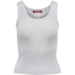 Max Mara Studio, Dames, Tops, Grijs, Maat: S Viscose,