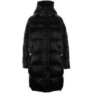 Elisabetta Franchi, Dames, Mantels, Zwart, Maat: L Poliester,