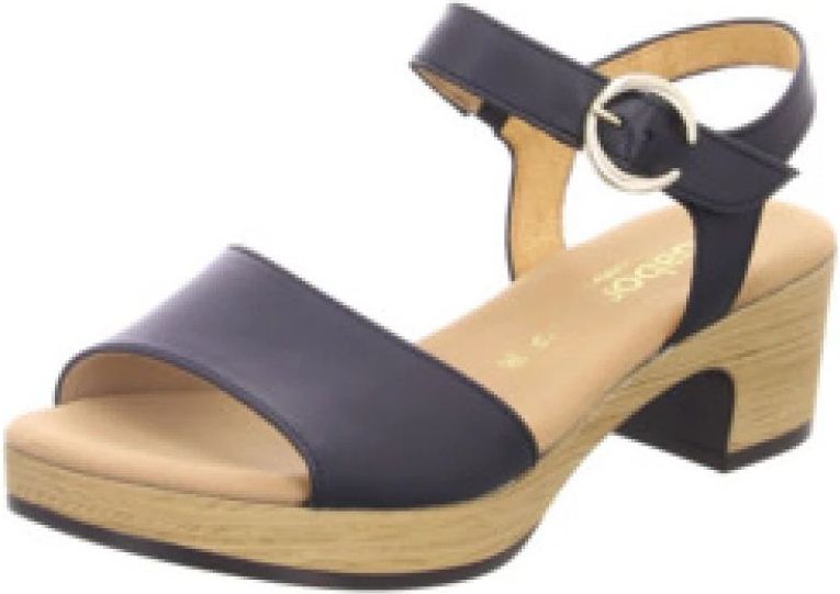 Merk - Model - Sandalen - Effen - Leer - Blokhak - Open Toe