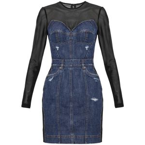 Dolce & Gabbana, Dames, Jurken, Blauw, Maat: L