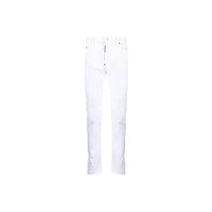 Dsquared2 Witte Jeans met 3,5 cm Hak , White , Heren , Maat: XS