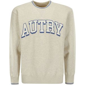 Autry, Heren, Sweatshirts & Hoodies, Beige, Maat: XL Katoen,