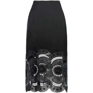 Stella McCartney, Dames, Rokken, Zwart, Maat: XS Satijn,