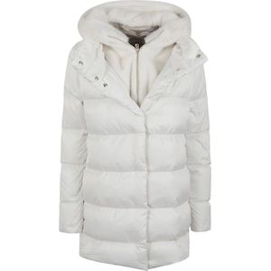 Herno, Dames, Jassen, Wit, Maat: 2XS Satijn,