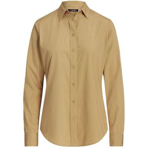 Lauren Ralph Lauren - Blouse - Camel - Klassieke Blouse - Lange Mouw