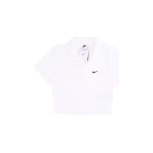 Nike Essentiële Polo Crop Top , White , Dames , Maat: XS