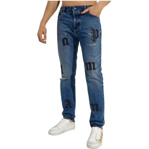 Palm Angels, Heren, Jeans, Blauw, Maat: W31 Katoen,