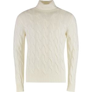 Moorer, Heren, Truien, Wit, Maat: M Wol,